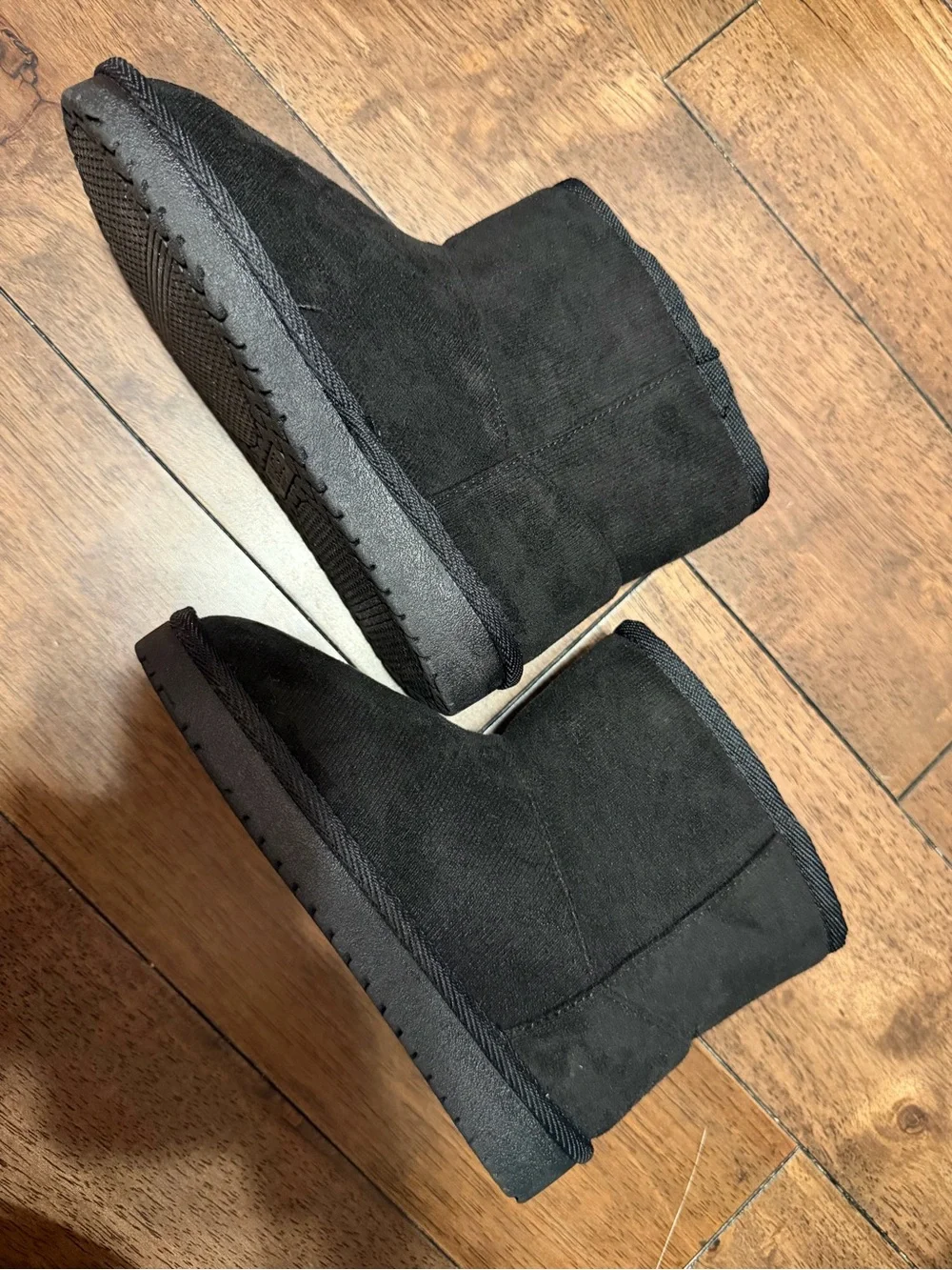 The Children's Place Kids Black Cozy Suede Booties